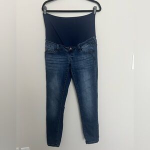 KanCan Maternity Over The Bump Skinny Dark Wash Stretchy Jeans Size 9/28